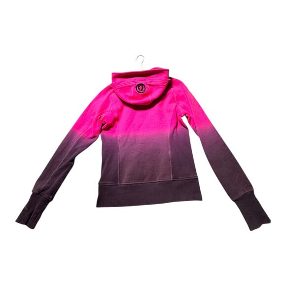 Lululemon Limited Edition Vintage Scuba Full-Zip Hoodie Womens 8 pink ombré - Picture 1 of 11